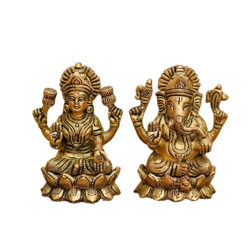 Laxmi Ganesh Brass Idols